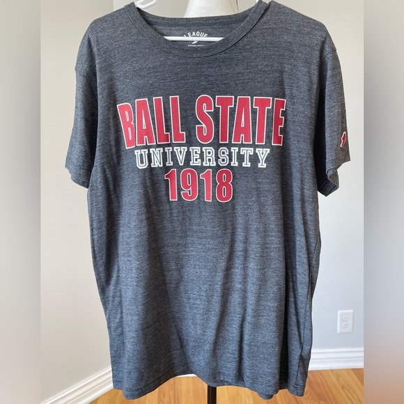 League  size large Ball State short sleeve t shirt  team  spirit David letterman - Picture 6 of 7